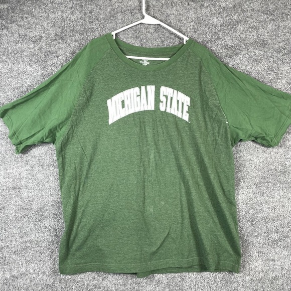 Knights Apparel Other - Michigan State Spartans T Shirt Mens 2XL XXL Green Short Sleeve MSU Basketball